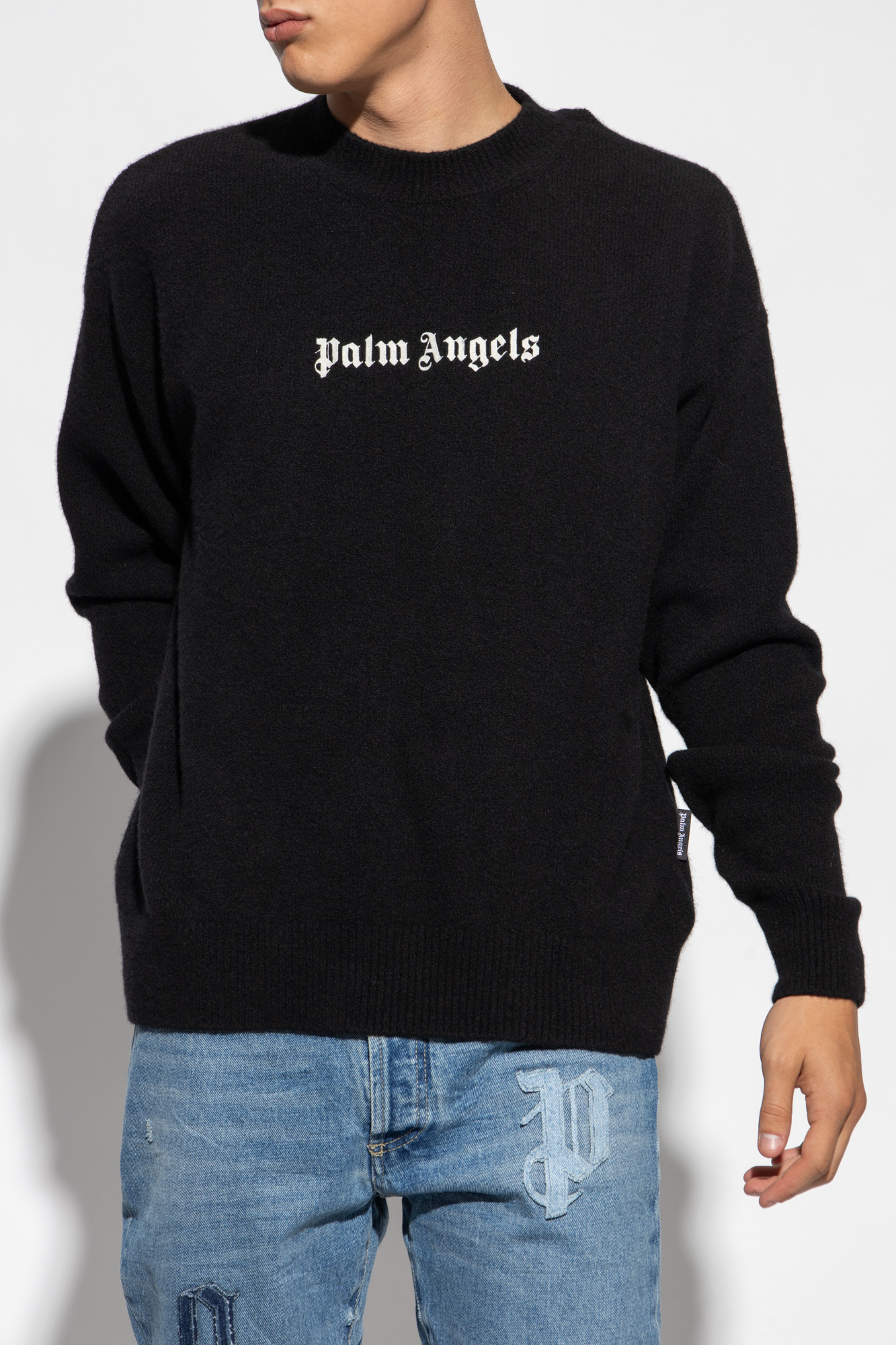 Black Sweater with logo Palm Angels - Vitkac Italy